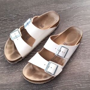 White Birkenstocks Size 40